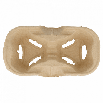 Porte Gobelets en carton recyclé 2 emplacements  - Carton de 480 unités