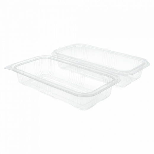 Boîtes à pâtisseries en PET avec couvercle à charnière 10.8x20.5x7.5cm - carton de 600 unités