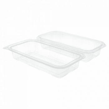 Boîtes à pâtisseries en PET avec couvercle à charnière 10.8x20.5x7.5cm - carton de 600 unités