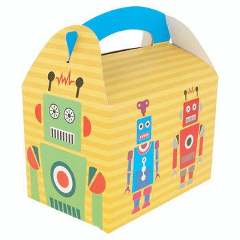 Boite pour les enfants - Modèle Robots - pour vente à emporter 15.5x10.5x17.5(h) cm - carton de 300 unités