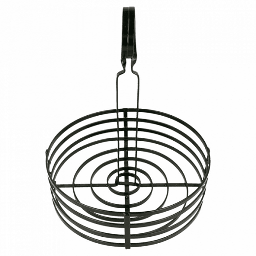 Panier à condiments en fer forgé noir avec anse - Diam 20 cm