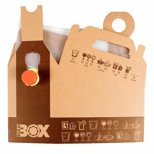 Bag in box 3 L Récipient distributeur de boisson pour café et boissons chaudes - carton de 25 unités