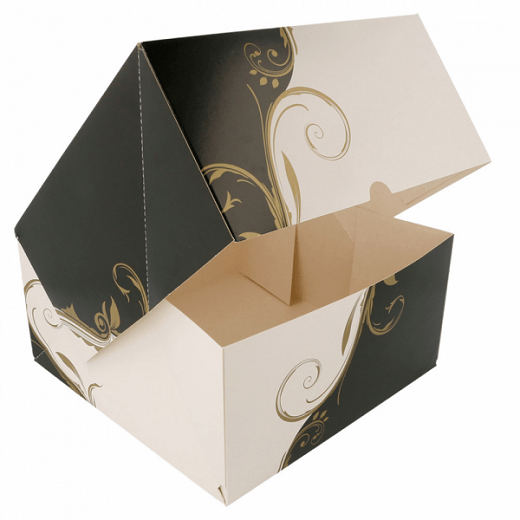 Lot De 50 Boîtes à Pâtisserie Avec Fenêtre Thepack 24x24x12 Cm - Carton Blanc Nano-Micro