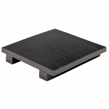 Planche de présentation NOIR en bambou pour sushi et maki 15x15x2.5 cm