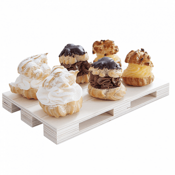 Mini palette de présentation en bois 13x8x2 cm - carton de 40 unités