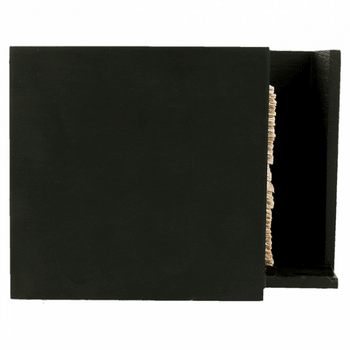 Distributeur en Bambou NOIR pour serviettes 20 x 20 cm (pliage : 1/4)