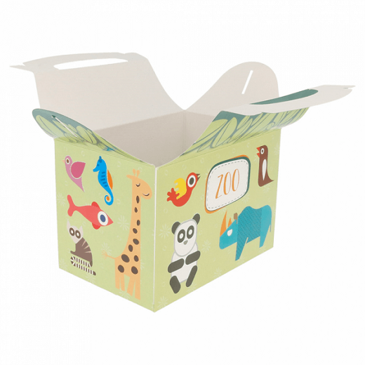 Boite pour les enfants - Modèle Zoo - pour vente à emporter 15.5x10.5x17.5(h) cm - carton de 300 unités