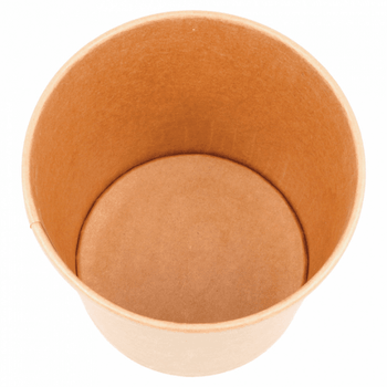 Récipient en carton double paroi avec couvercle KRAFT neutre 780 ml - carton de 250 unités