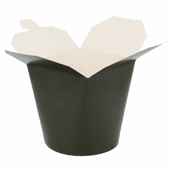 Pot en carton avec fermeture croisillon pour pâtes Série Noir 780 ml - carton de 450 unités