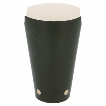 Gobelet à frites avec fermeture rabattable en carton Série Noir 360 ml - carton de 2500 unités