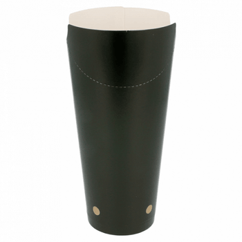 Gobelet à frites avec fermeture rabattable en carton Série Noir 660 ml - carton de 1000 unités