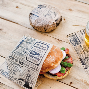 Sac burger n°41 Times KRAFT ouvert sur 2 côtés 16 x 16.5 cm - pack 500 unités