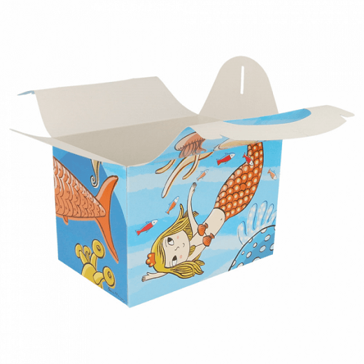 Boite pour les enfants - Modèle Fond de la mer - pour vente à emporter 15.5x10.5x17.5(h) cm - carton de 300 unités
