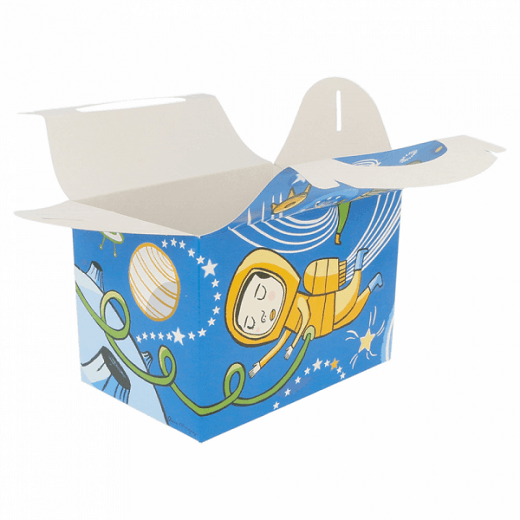 Boite pour les enfants - Modèle Espace - pour vente à emporter 15.5x10.5x17.5(h) cm - carton de 300 unités