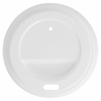 Couvercle BLANC pour gobelet a café 18 cl - carton de 1000 unités