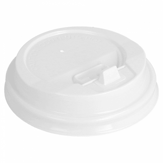 Couvercle BLANC pour gobelet a café 24 cl - carton de 1000 unités