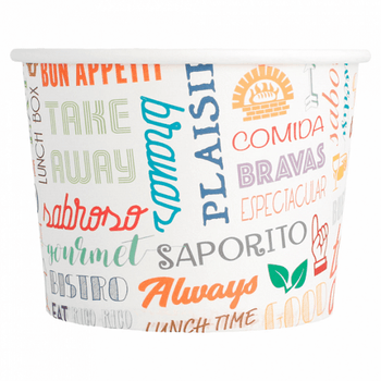 Pot à glace en carton PAROLE 500 ml - carton de 500 unités