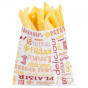 Sachet à frites Parole 12 x 12 cm - pack de 1000 unités