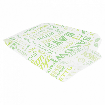 Sac burger Parole VERT 12 + 7 x 18 cm - pack de 500 unités