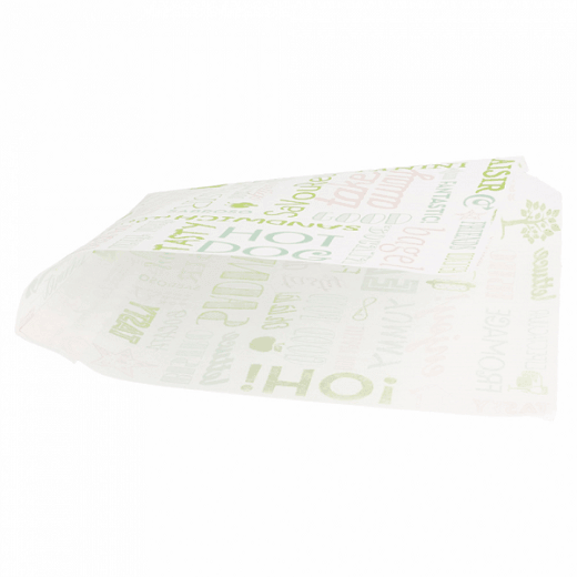Sac burger Parole ouvert sur 2 côtés 17 x 18 cm - pack de 500 unités