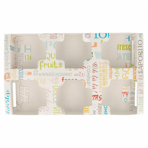 Porte Gobelets en carton recyclé 6 emplacements  - carton de 400 unités