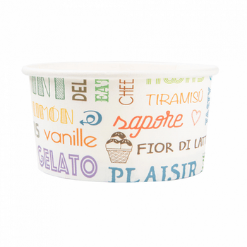 Pot à glace en carton PAROLE 180 ml - carton de 2000 unités