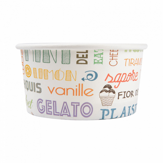 Pot à glace en carton PAROLE 150 ml - carton de 2000 unités