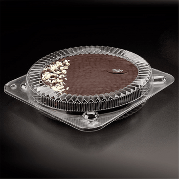 Boîtes à pâtisseries en OPS avec couvercle à charnière 26x4 cm - carton de 150 unités