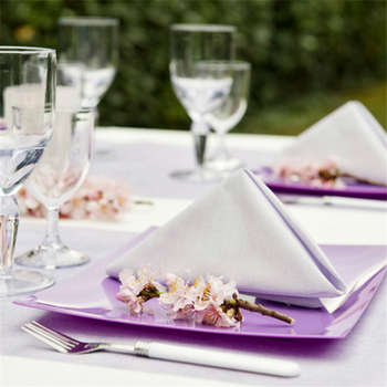 Serviette non tissée Like-Linen imprimée sur deux faces  40x40 cm PARME - carton de 600 unités