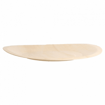 Assiette ronde en bois 15.5 x 1 (h) cm - carton de 200 unités
