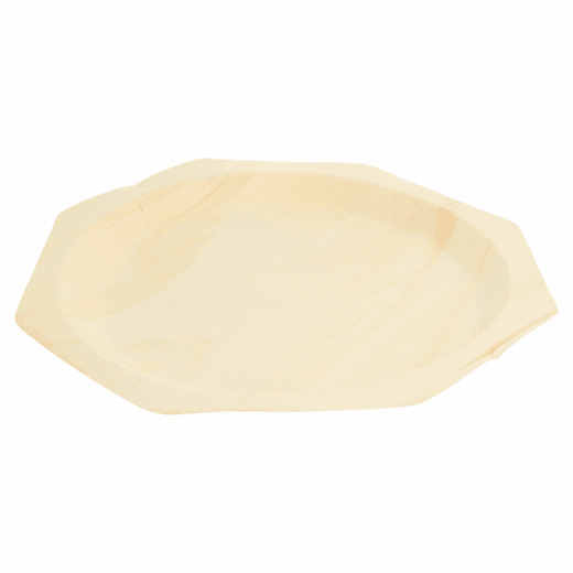 Assiette octogonale en bois 26 x 2.2(h) cm - carton de 200 unités