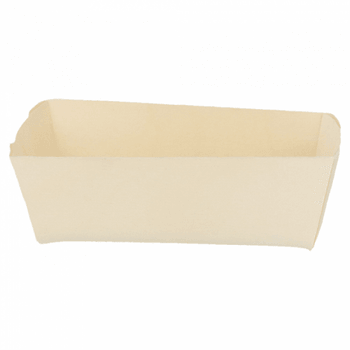 Barquette rectangulaire en bois 12 x 6.2 x 4 cm - carton de 500 unités