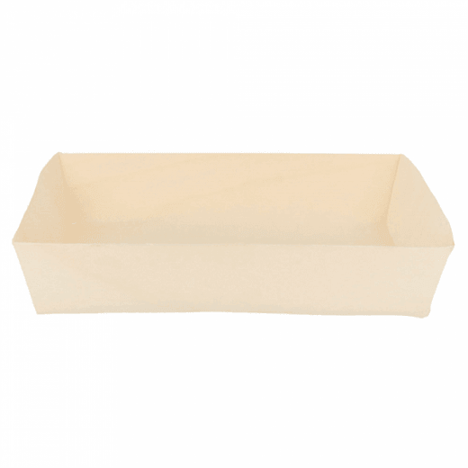 Barquette rectangulaire en bois 19 x 13 x 4 cm - carton de 100 unités