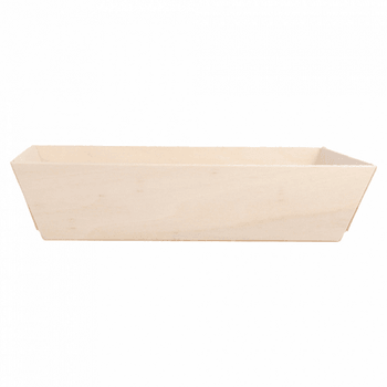 Lunch box en bois 18 x 13 x 4 cm - pack de 100 unités