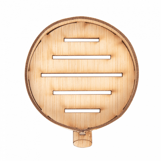 Mini asiettes rondes en bambou pour mise en bouche - 5.85x1.3 cm - carton de 400 unités