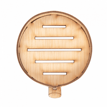 Mini asiettes rondes en bambou pour mise en bouche - 5.85x1.3 cm - carton de 400 unités