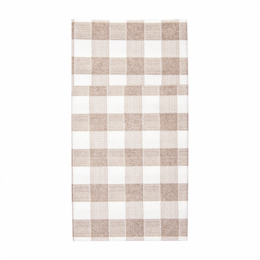 Serviette non tissée Like-Linen Kangourou 40x40 cm VICHY TAUPE - carton de 700 unités
