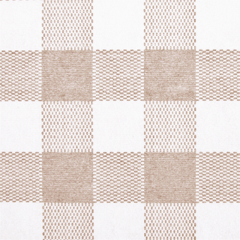 Nappe pliée Like-Linen VICHY TAUPE 100 x 100 cm - Carton de 200 unités
