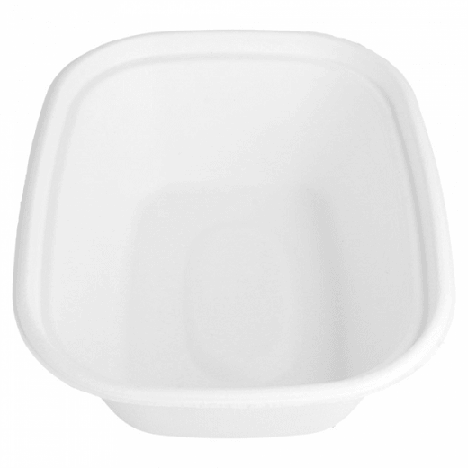 Barquette 1800 ml en cellulose naturelle fibre de canne à sucre  -Blanc - 23.1x18.2x7.7 cm- carton de 300 unités