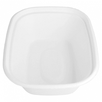 Barquette 1800 ml en cellulose naturelle fibre de canne à sucre  -Blanc - 23.1x18.2x7.7 cm- carton de 300 unités