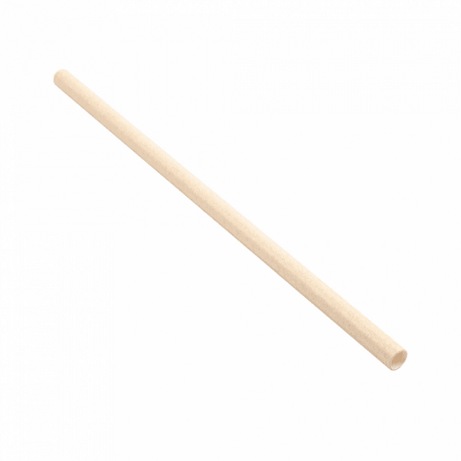 Paille droite couleur kraft en PAPIER recyclable 0.8 x 21 cm - carton de 3000 pailles