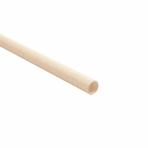 Paille droite couleur kraft en PAPIER recyclable 0.8 x 21 cm - carton de 3000 pailles
