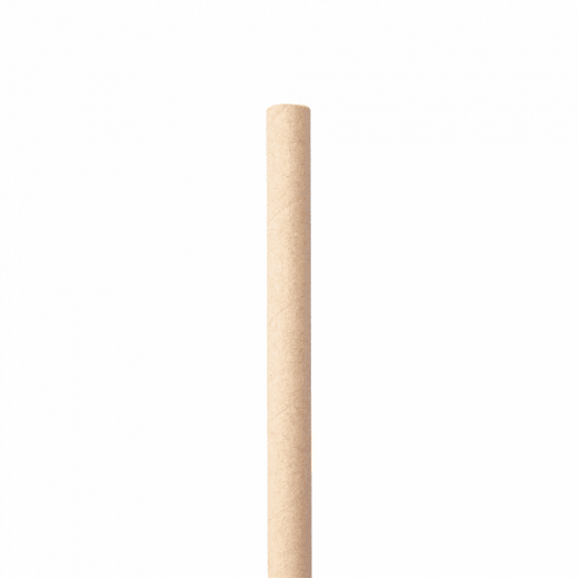 Paille droite couleur kraft en PAPIER recyclable 0.8 x 21 cm - carton de 3000 pailles