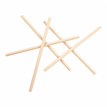 Paille droite couleur kraft en PAPIER recyclable 0.8 x 21 cm - carton de 3000 pailles