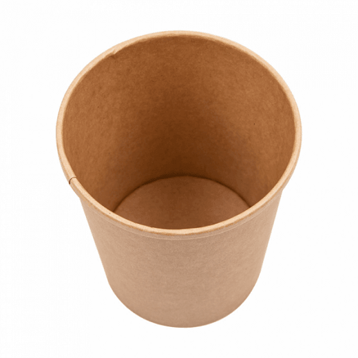 Récipient en carton double paroi avec couvercle KRAFT neutre 960 ml - carton de 250 unités