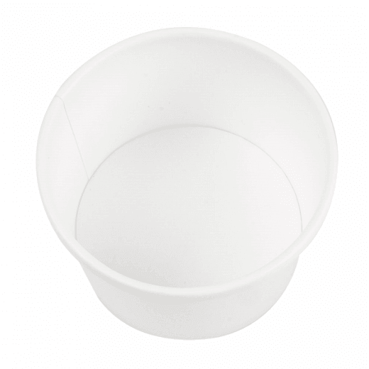 Récipient en carton double paroi avec couvercle BLANC neutre 240 ml - carton de 250 unités