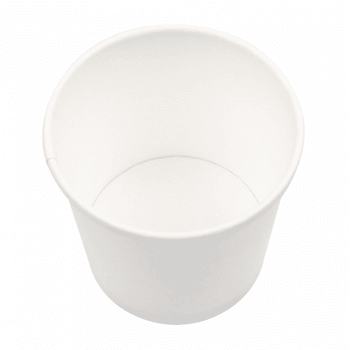 Récipient en carton double paroi avec couvercle BLANC neutre 360 ml - carton de 250 unités