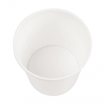 Récipient en carton double paroi avec couvercle BLANC neutre 480 ml - carton de 250 unités