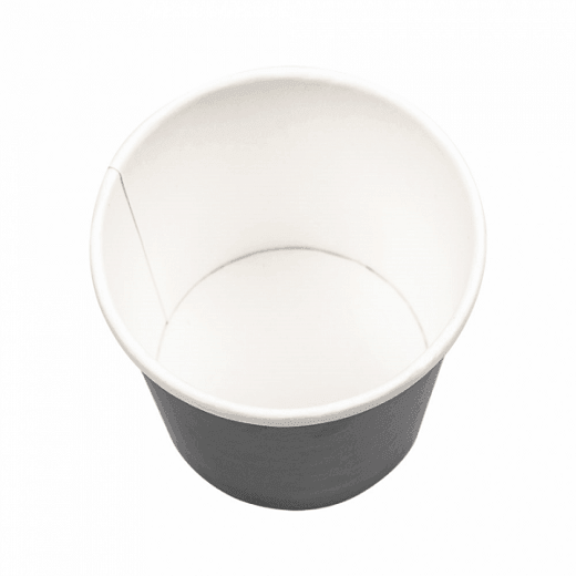 Récipient en carton double paroi avec couvercle NOIR neutre 360 ml - carton de 250 unités