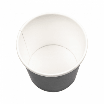 Récipient en carton double paroi avec couvercle NOIR neutre 360 ml - carton de 250 unités